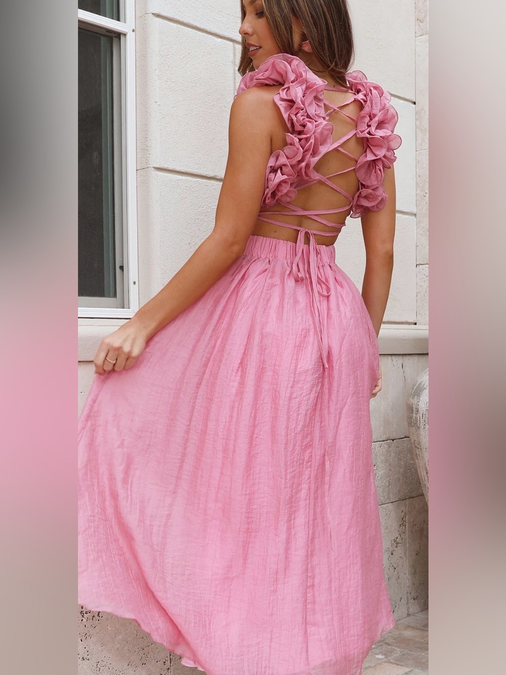 RING THE WEDDING BELLS MAXI DRESS PINK - Picture 2 of 4